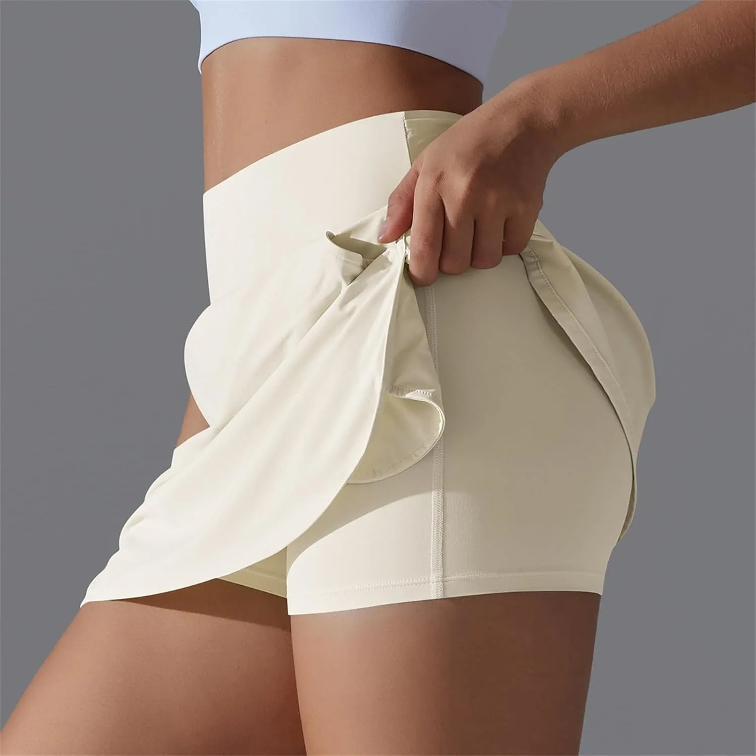 Skorts for Women with Pockets Athletic Golf Shorts Mini Tennis Skorts Comfy Skorts Trendy 2 in 1 Shorts for Running