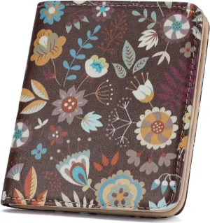 Small Womens Wallet Mini Compact Bifold Pocket Wallet Ladies RFID Blocking Slim Wallet for Women with ID Window