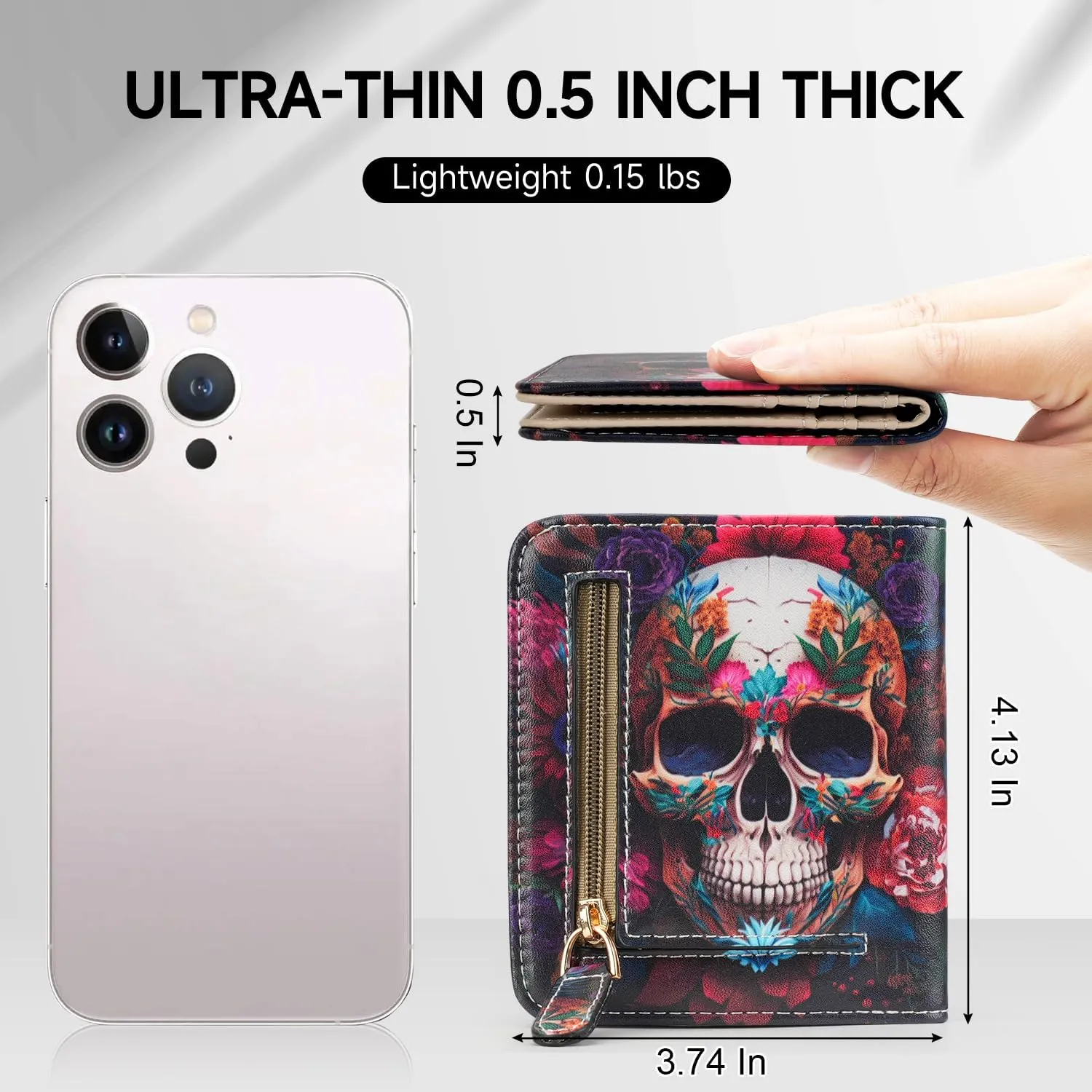Small Womens Wallet Mini Compact Bifold Pocket Wallet Ladies RFID Blocking Slim Wallet for Women with ID Window