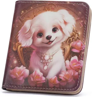 Small Womens Wallet Mini Compact Bifold Pocket Wallet Ladies RFID Blocking Slim Wallet for Women with ID Window