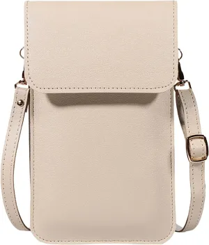 Solid Color Mini Phone Bag New Korean Version Of The Summer Simple Soft Leather Layer Crossbody over (White, One Size)