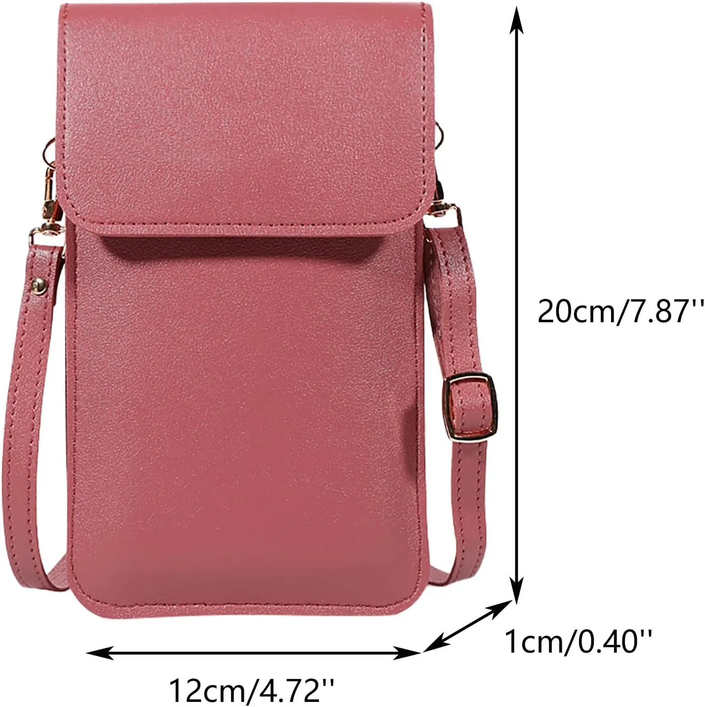 Solid Color Mini Phone Bag New Korean Version Of The Summer Simple Soft Leather Layer Crossbody over (White, One Size)