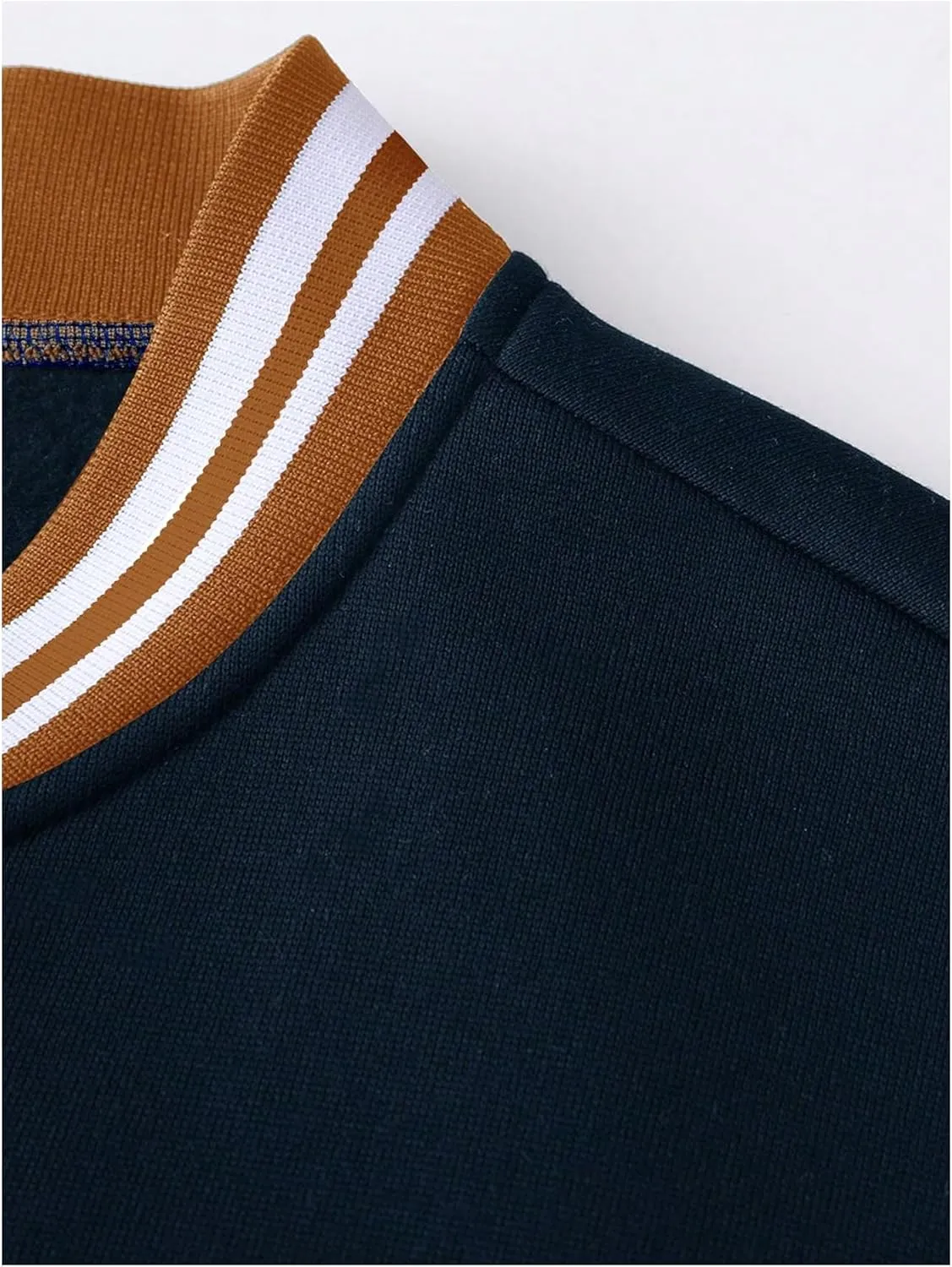 SOLY HUX Men's Varsity Jacket Color Block Letter Graphic Long Sleeve Baseball Jacket Bomber Coat