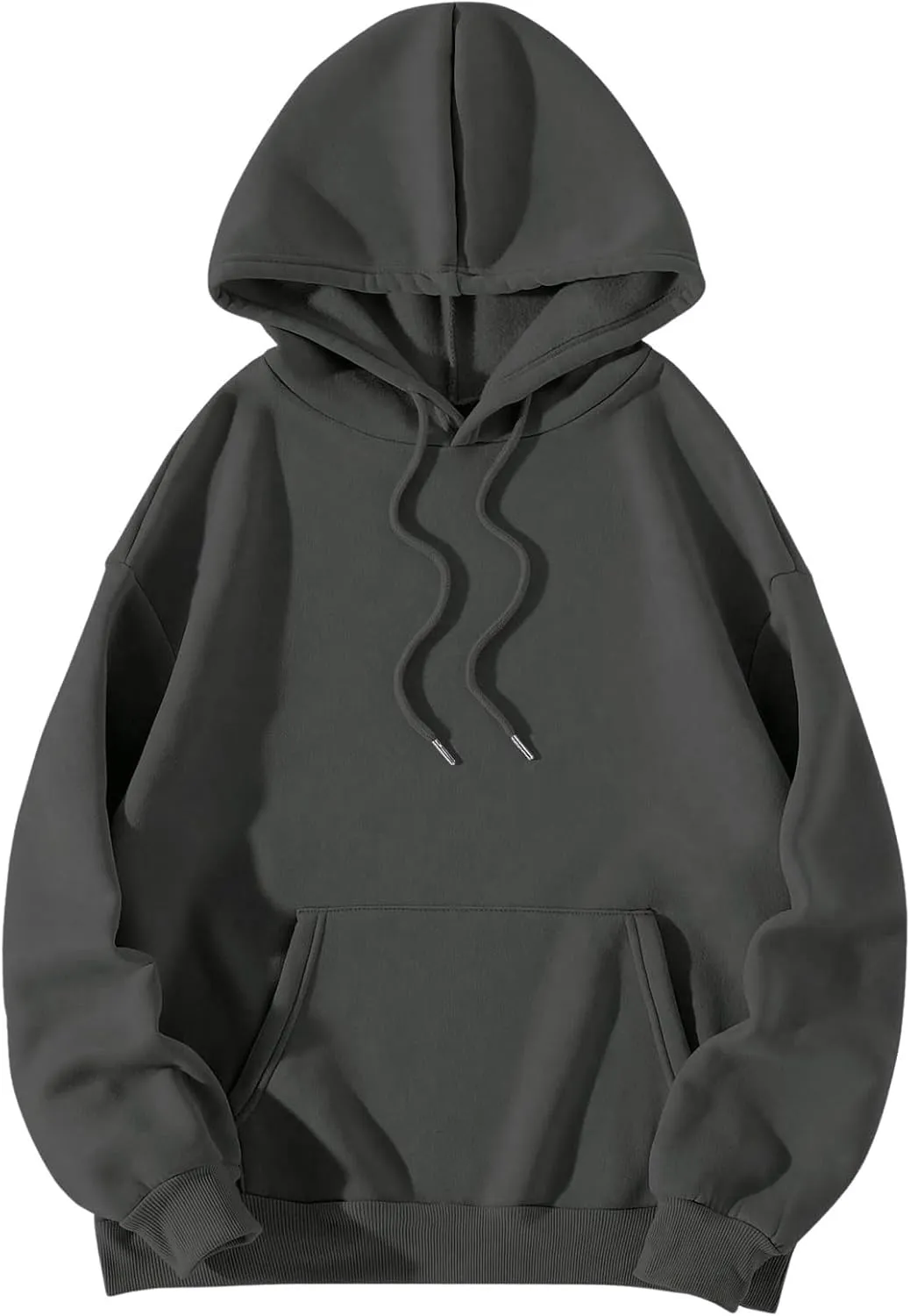 SOLY HUX Women's Drawstring Hoodies Drop Shoulder Long Sleeve Oversized Sweatshirt Pullover Tops