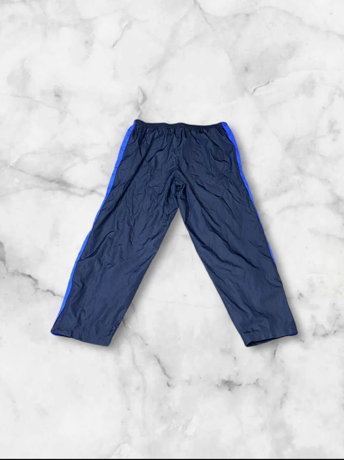 Starter Track Pants Mens L Blue Thermal Lined Relaxed Fit Elastic Waist Pull On