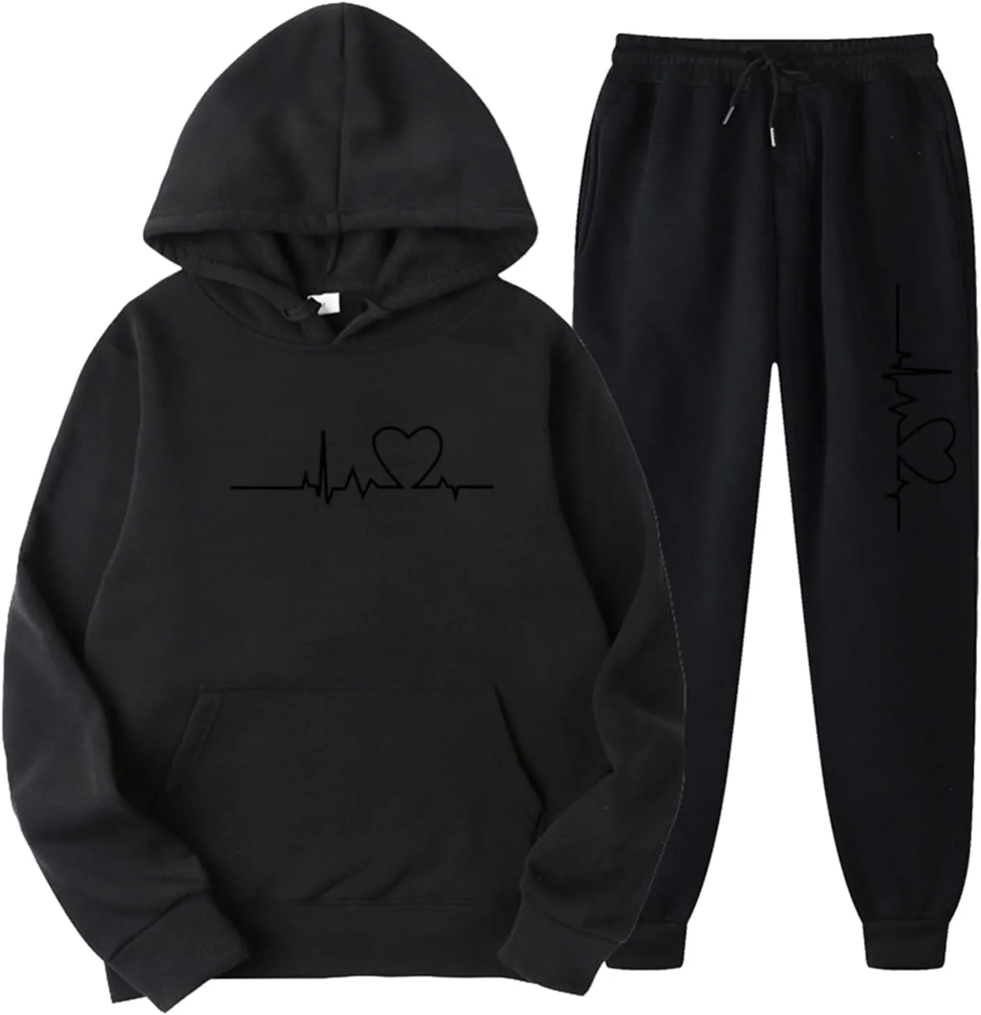 Straight Leg Cargo Sweatpants Women Blocking Gradient Casual Pants Side Pockets Leg Opening Drawstring Seasonal