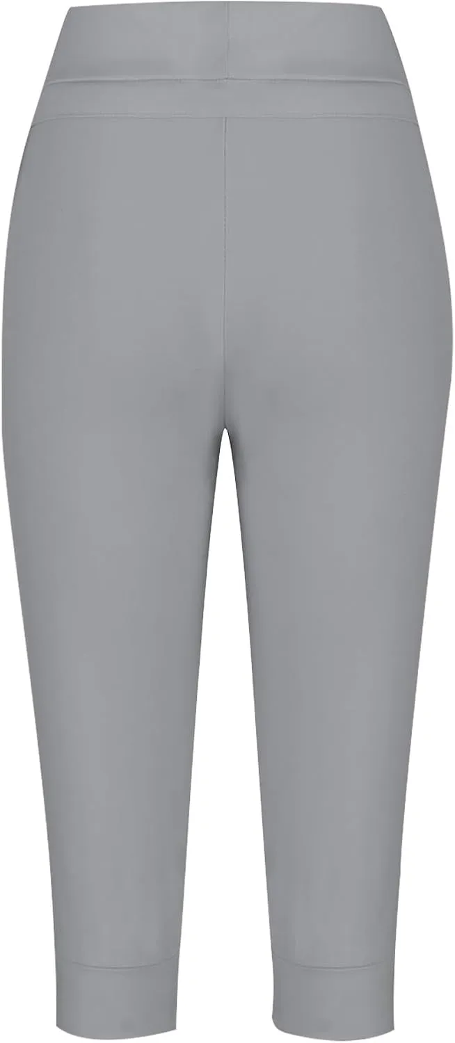 Summer Joggers for Women Casual Drawstring Low Waist Tapered Pants Stretch Slim Leg Capri Pants for Running