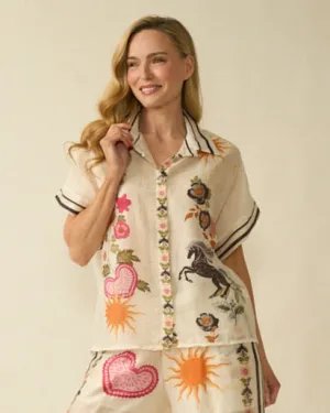 Summer Print Blouse  Vibrant and Fun