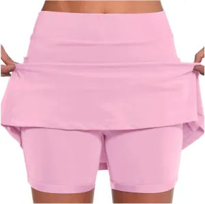 Summer Skorts For Women 2025 Trendy Lightweight Skirt Athletic Inner Shorts Running Tennis Golf Workout Leggings
