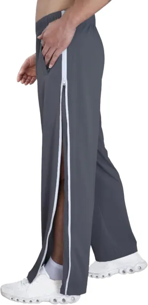 Tear Away Pants for Men Side Zipper Lightweight Pants Zip Leg Sweatpants Breakaway Post Surgery Recovery Zipper Pants