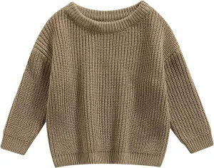 Toddler Baby Girl Boy Knit Football Sweater Long Sleeve Pumpkin Sweasthirt Fall Winter Clothes Football Outfit
