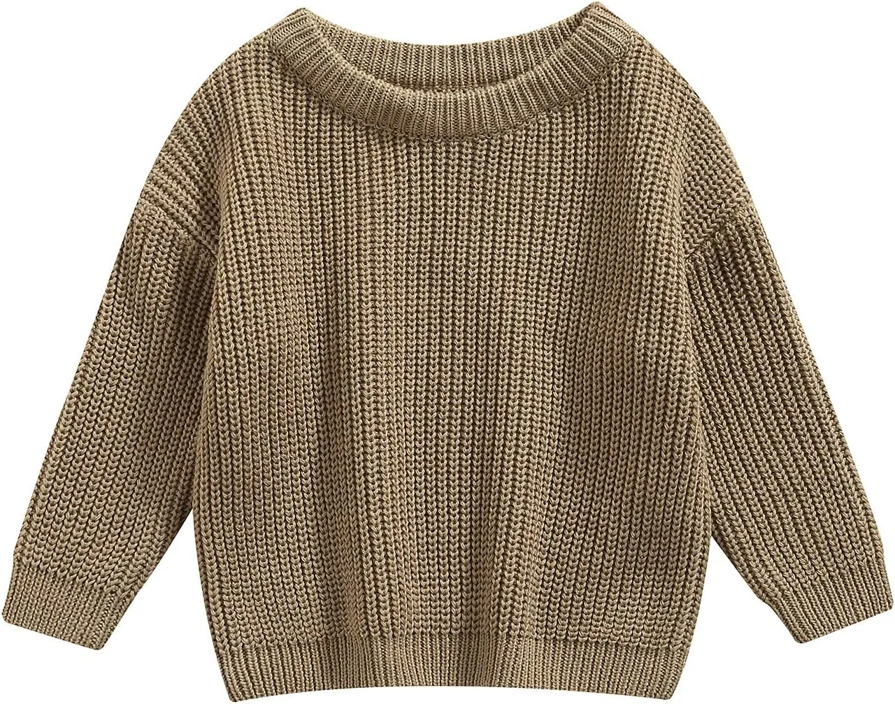 Toddler Baby Girl Boy Knit Football Sweater Long Sleeve Pumpkin Sweasthirt Fall Winter Clothes Football Outfit