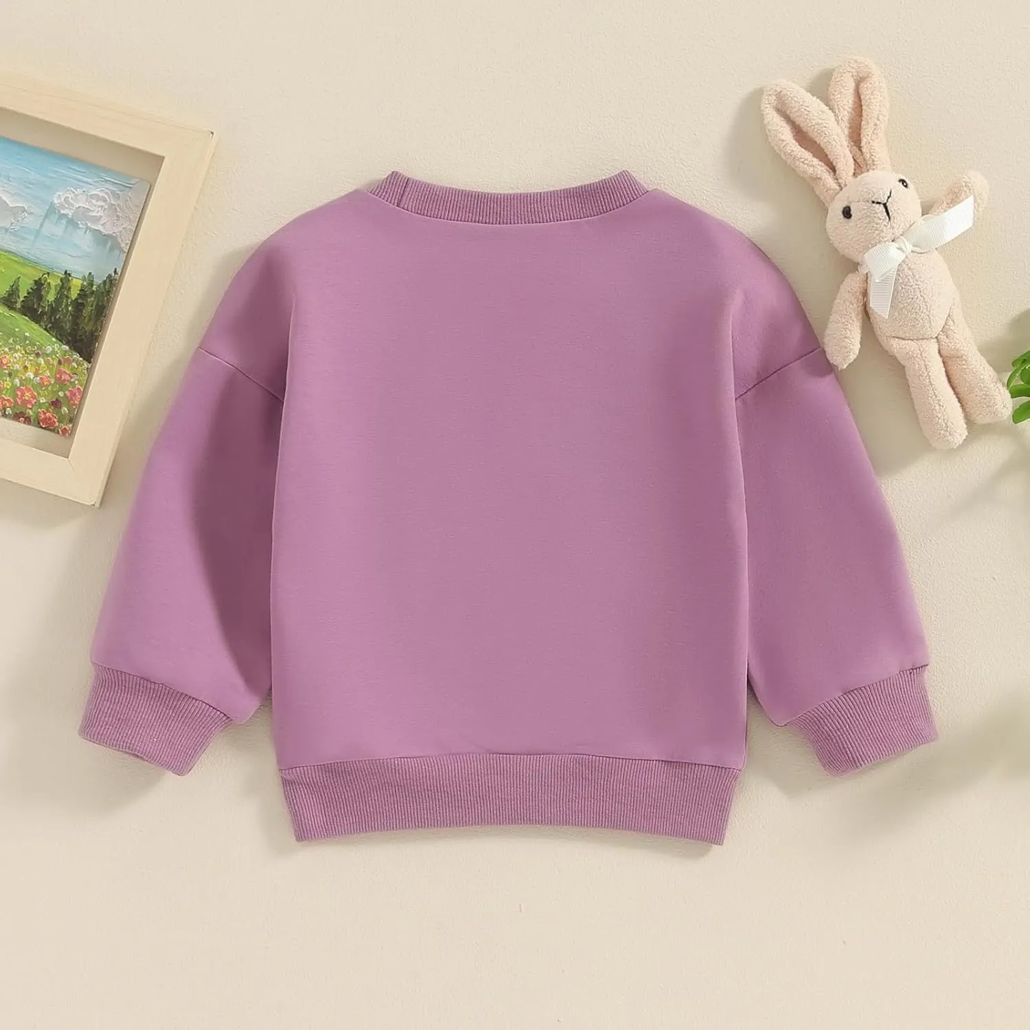 Toddler Boys Girls Easter Outfit Baby Kids Egg Star Crewneck Sweatshirt Oversize Pullover Bunny Shirt Holiday Clothes