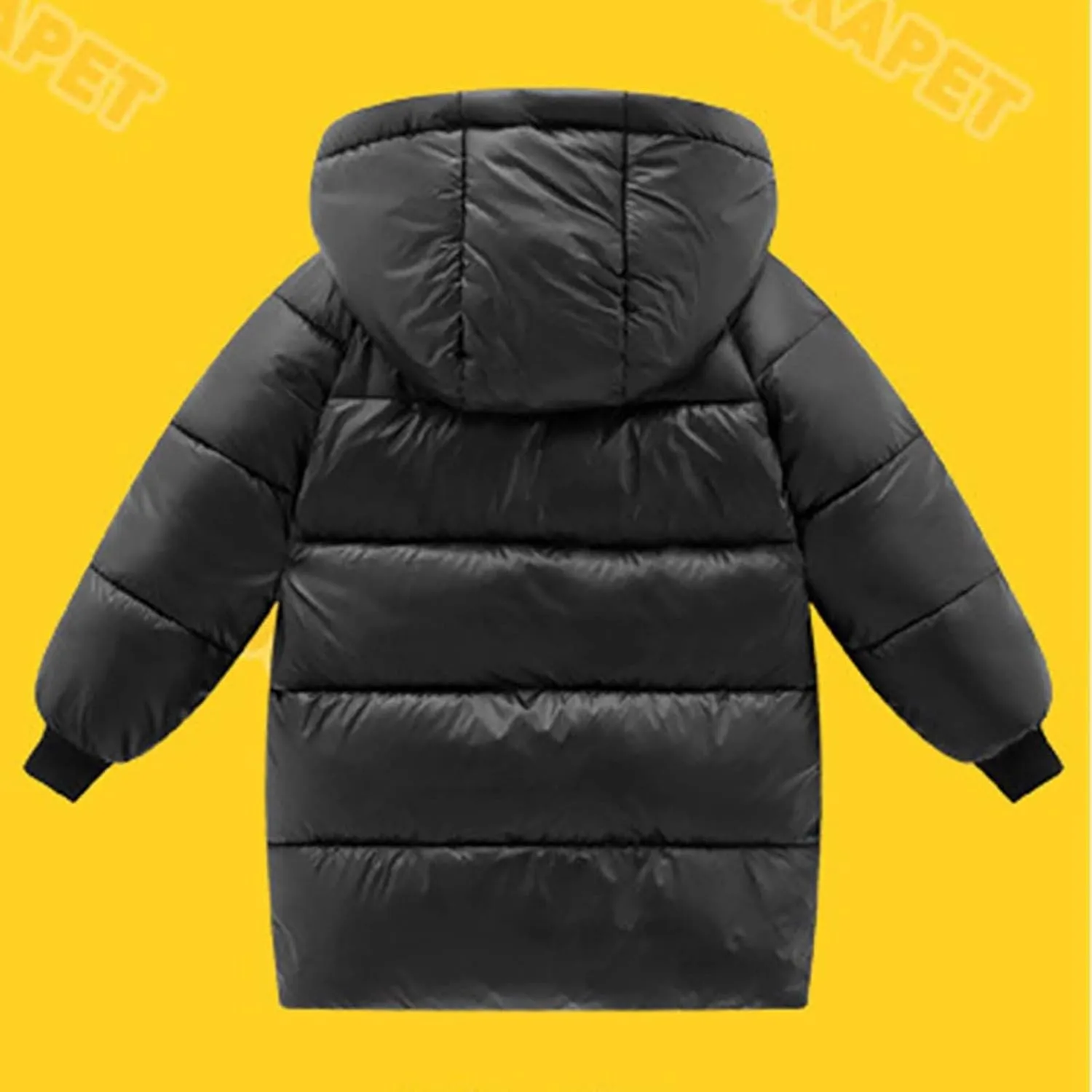 Toddler Children's Boys Girls Winter Coat Long Puffer Down Jacket Windproof Warm Jacket Hooded Outwear Thick Padded Coat