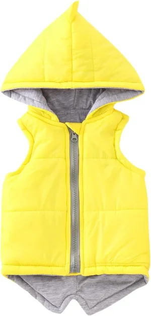 Toddler Kids Baby Boys Girls Winter Warm Solid Dinosaur Padded Vest Outerwear Baby Boy Winter Coat 12 Months