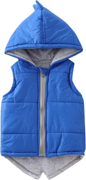 Toddler Kids Baby Boys Girls Winter Warm Solid Dinosaur Padded Vest Outerwear Baby Boy Winter Coat 12 Months