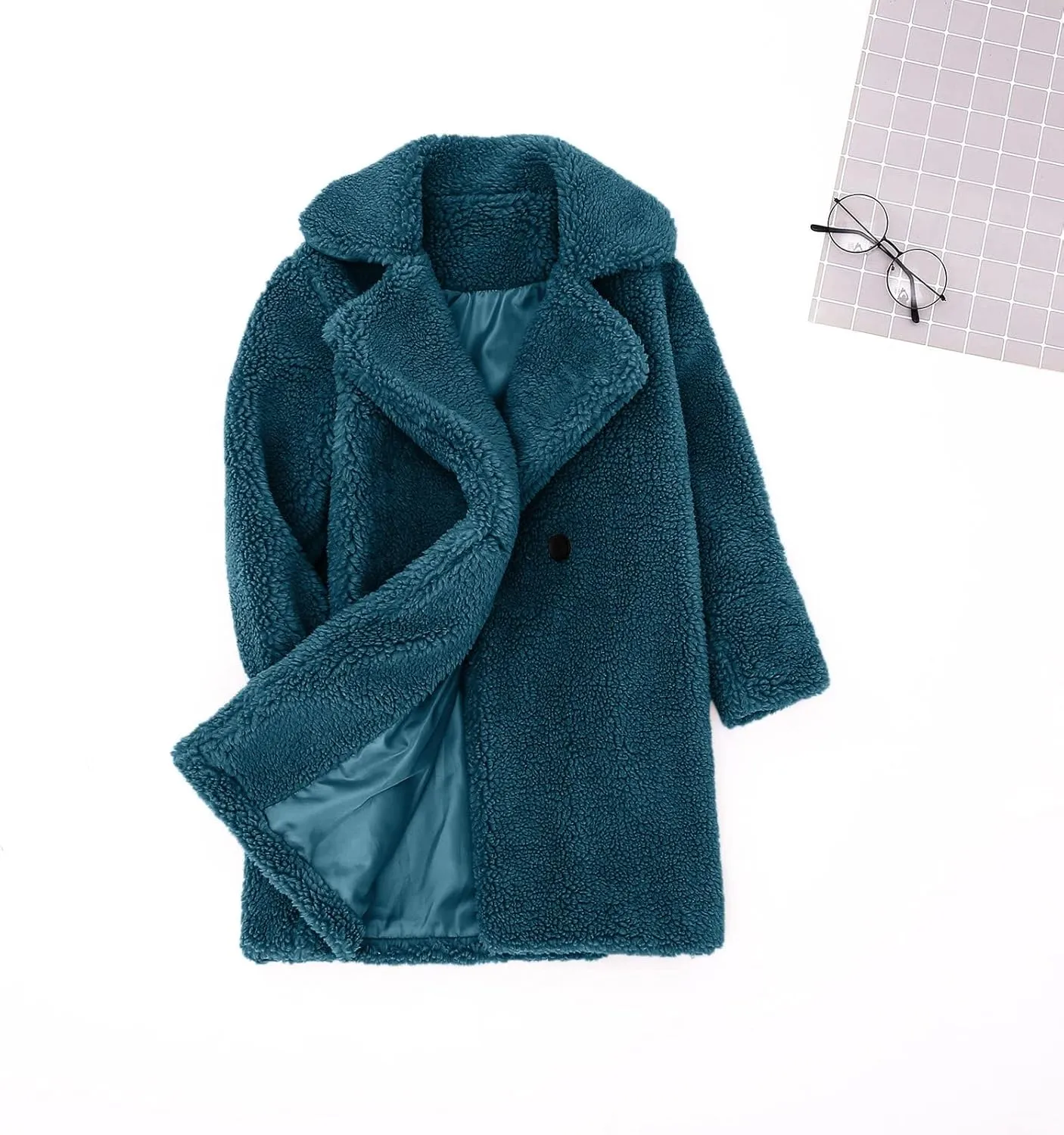 Toddler Kids Winter Fleece Jacket Warm Outwear Clothes Baby Girls Faux Fur Cardigan Trench Long Coat Winter Coat