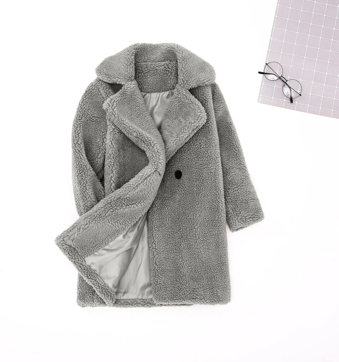 Toddler Kids Winter Fleece Jacket Warm Outwear Clothes Baby Girls Faux Fur Cardigan Trench Long Coat Winter Coat