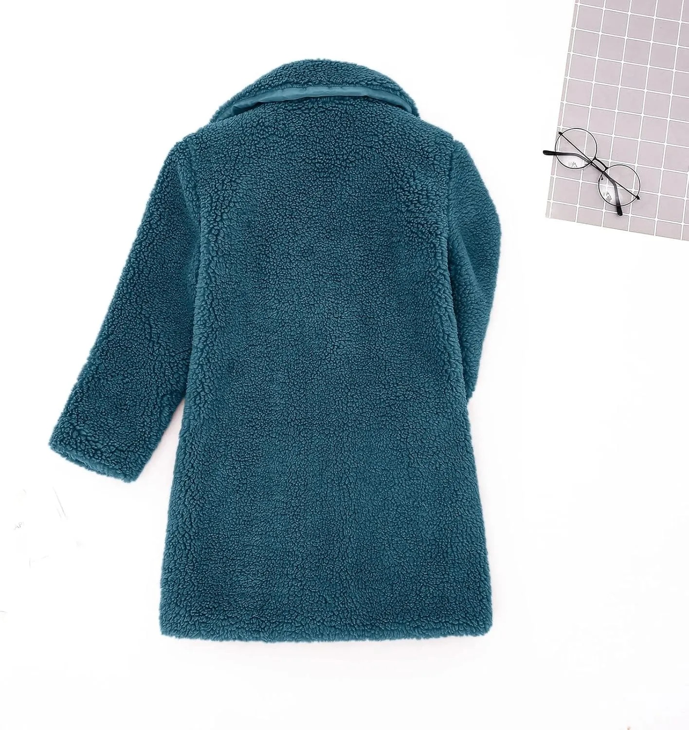 Toddler Kids Winter Fleece Jacket Warm Outwear Clothes Baby Girls Faux Fur Cardigan Trench Long Coat Winter Coat