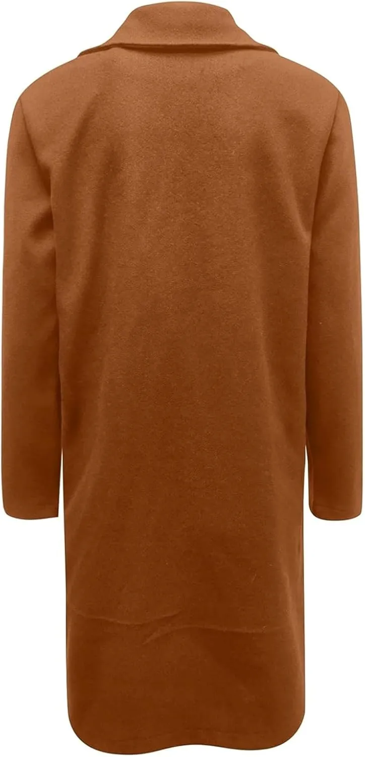 Trench Coat for Women Winter Elegant Windbreaker Fall Long Coats for Women Midi Peacoat Trench Coats Outwear