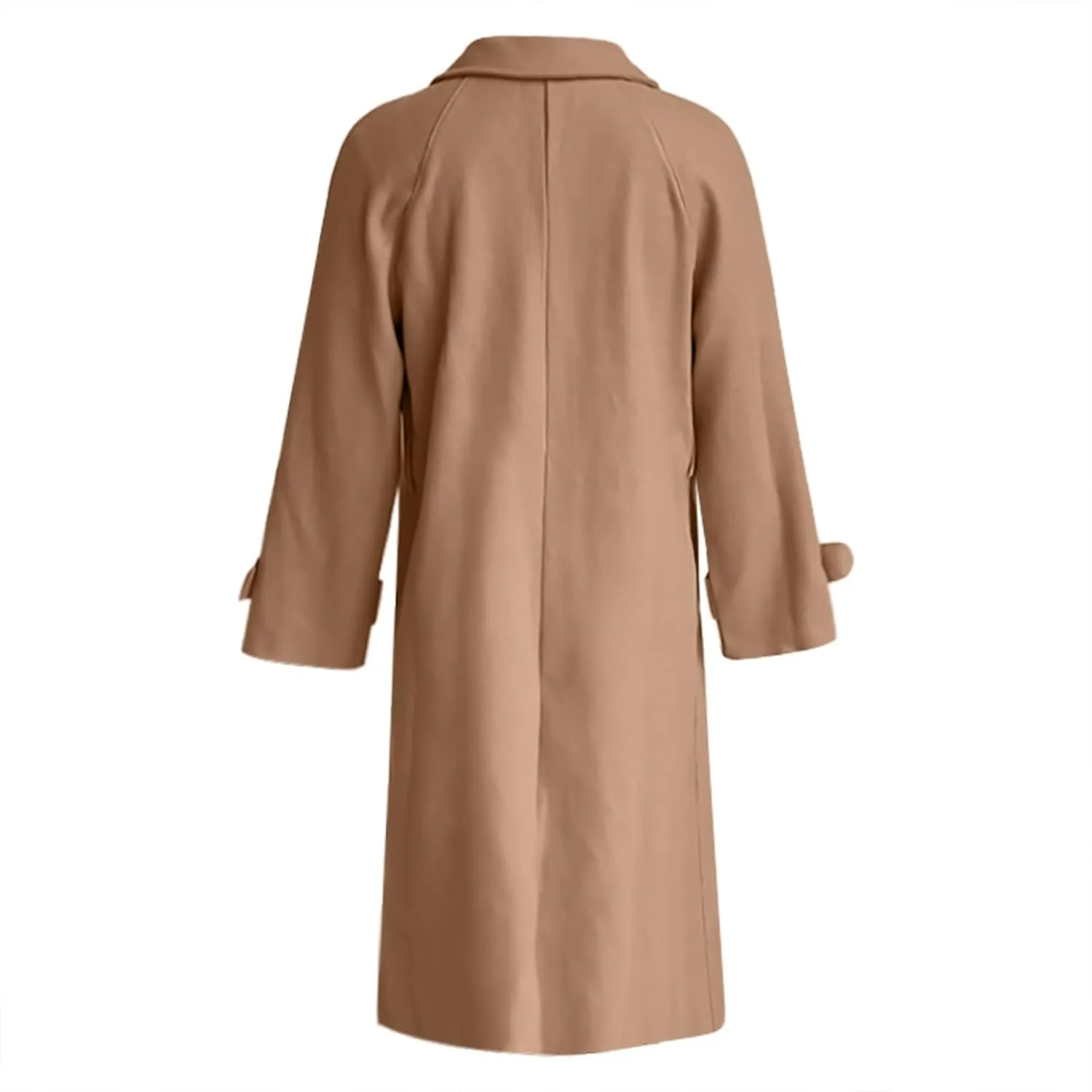 Trench Coat Sleeve Casual Fuzzy Jacket Loose Fitting Warm Winter Outwear Fashion Lapel Jacket Hooded Trench Coat