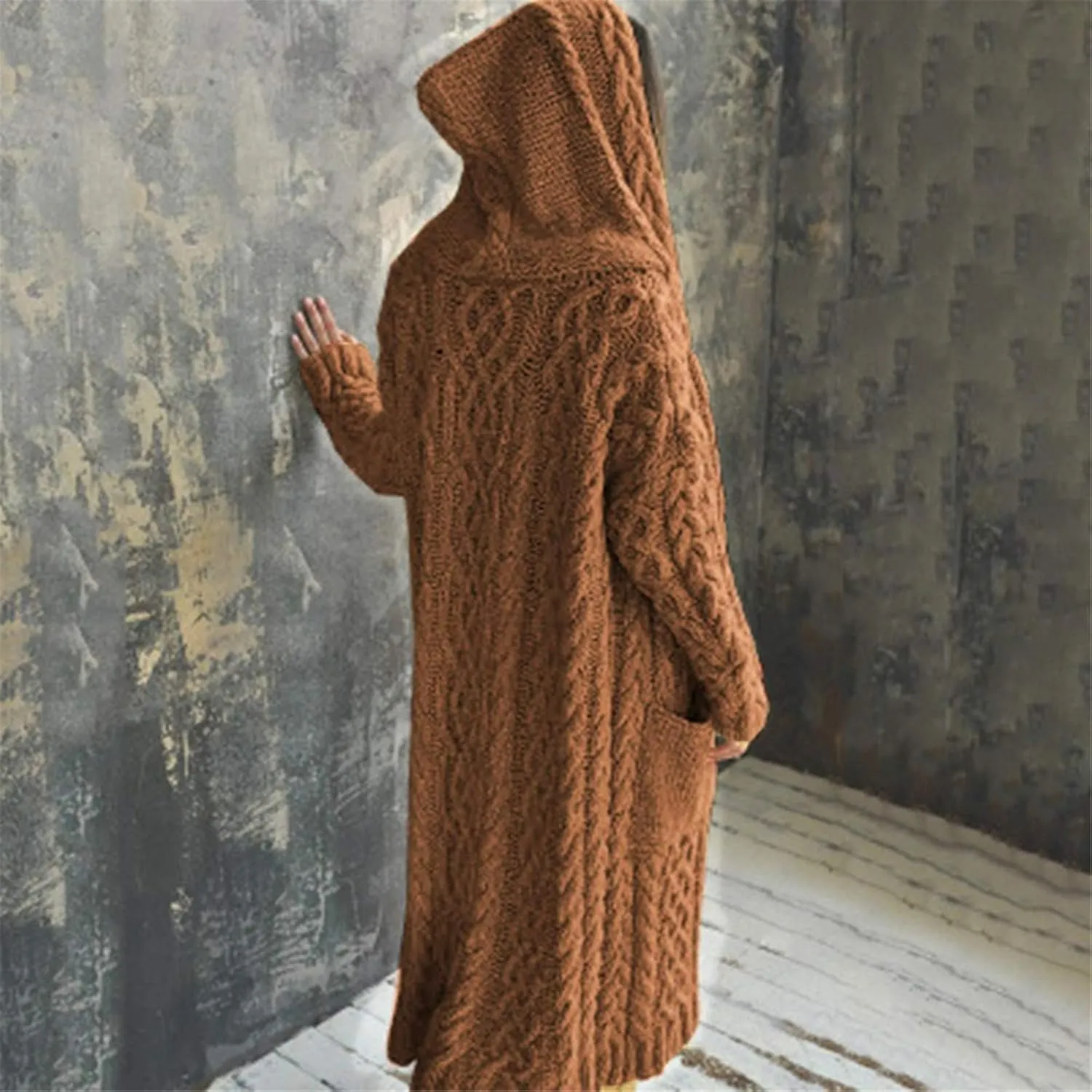 Trench Coats for Women Women Cardigan Breasted Large Long Single Sleeves Coat Women's Coat Double-Breasted Classic