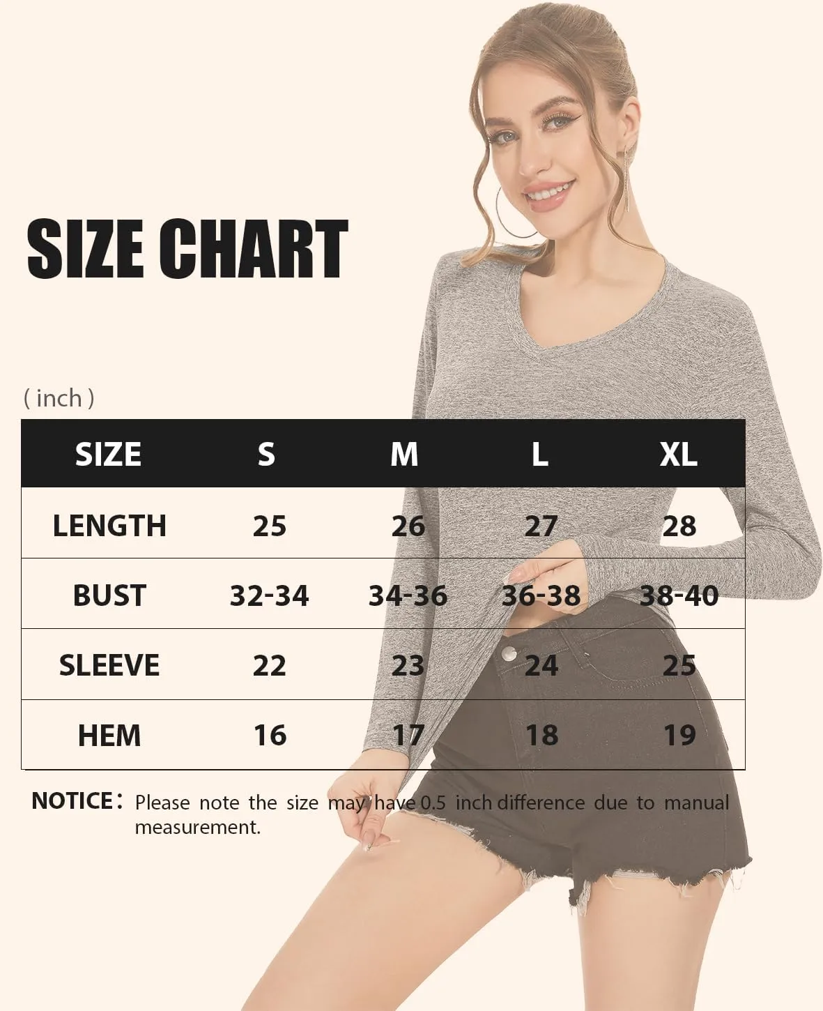 Ullnoy Women's Long Sleeve V Neck T Shirts Long Sleeve Workout Tops for Women V Neck Moisture Wicking Long Sleeve Tee Pack
