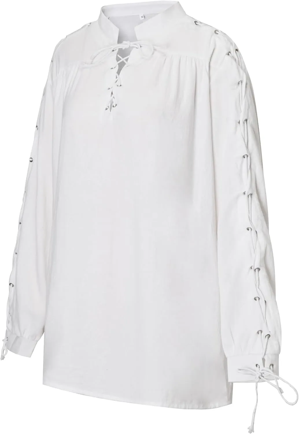 Underwear Men's Loose Linen Medieval Gothic Renaissance Shirt Long Sleeve Pirate Mercenary Costume