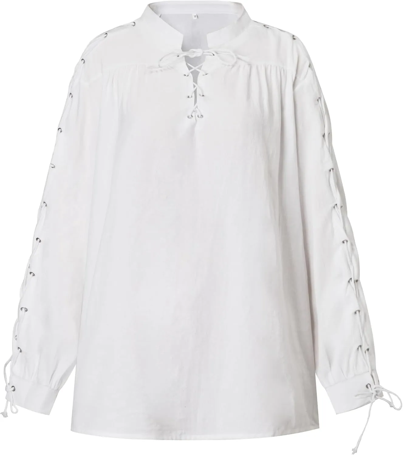 Underwear Men's Loose Linen Medieval Gothic Renaissance Shirt Long Sleeve Pirate Mercenary Costume