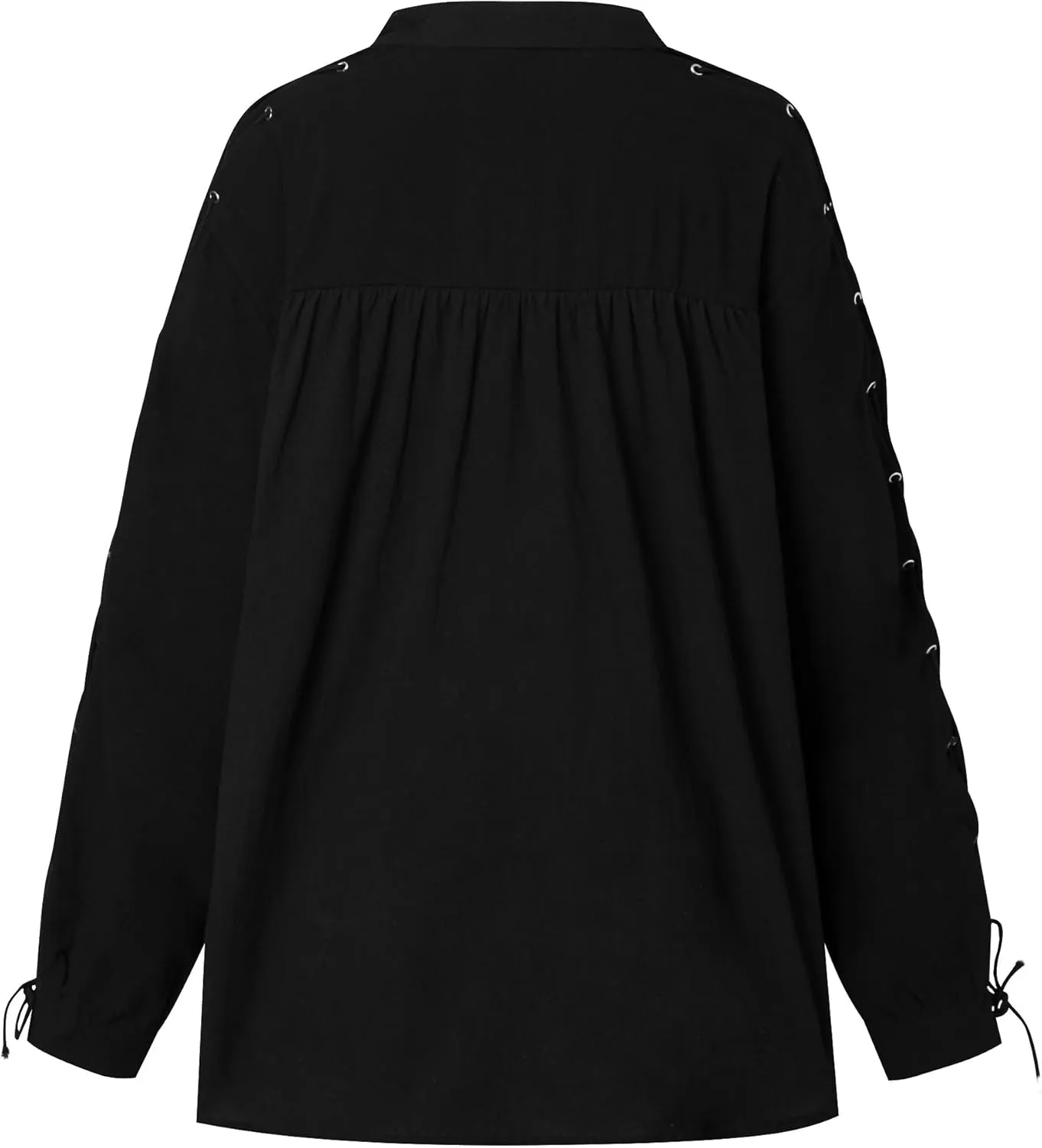 Underwear Men's Loose Linen Medieval Gothic Renaissance Shirt Long Sleeve Pirate Mercenary Costume
