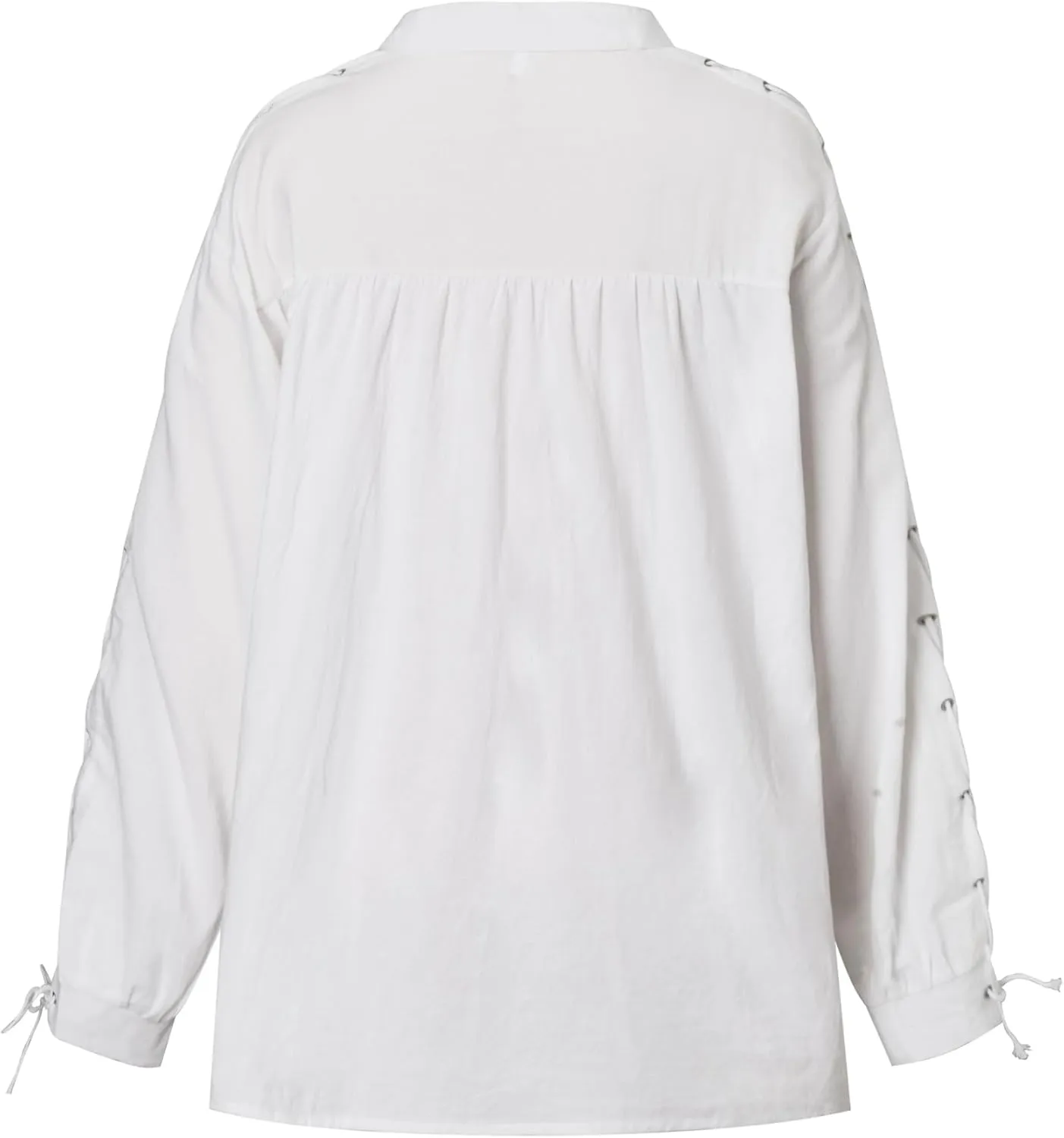 Underwear Men's Loose Linen Medieval Gothic Renaissance Shirt Long Sleeve Pirate Mercenary Costume