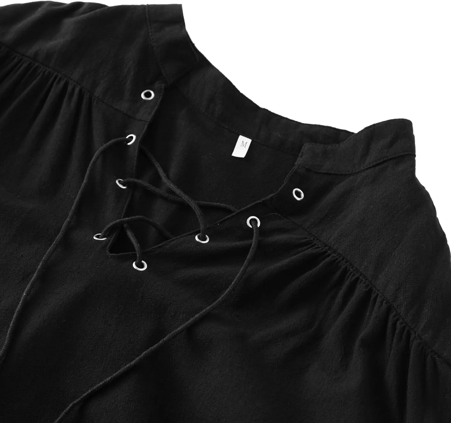 Underwear Men's Loose Linen Medieval Gothic Renaissance Shirt Long Sleeve Pirate Mercenary Costume