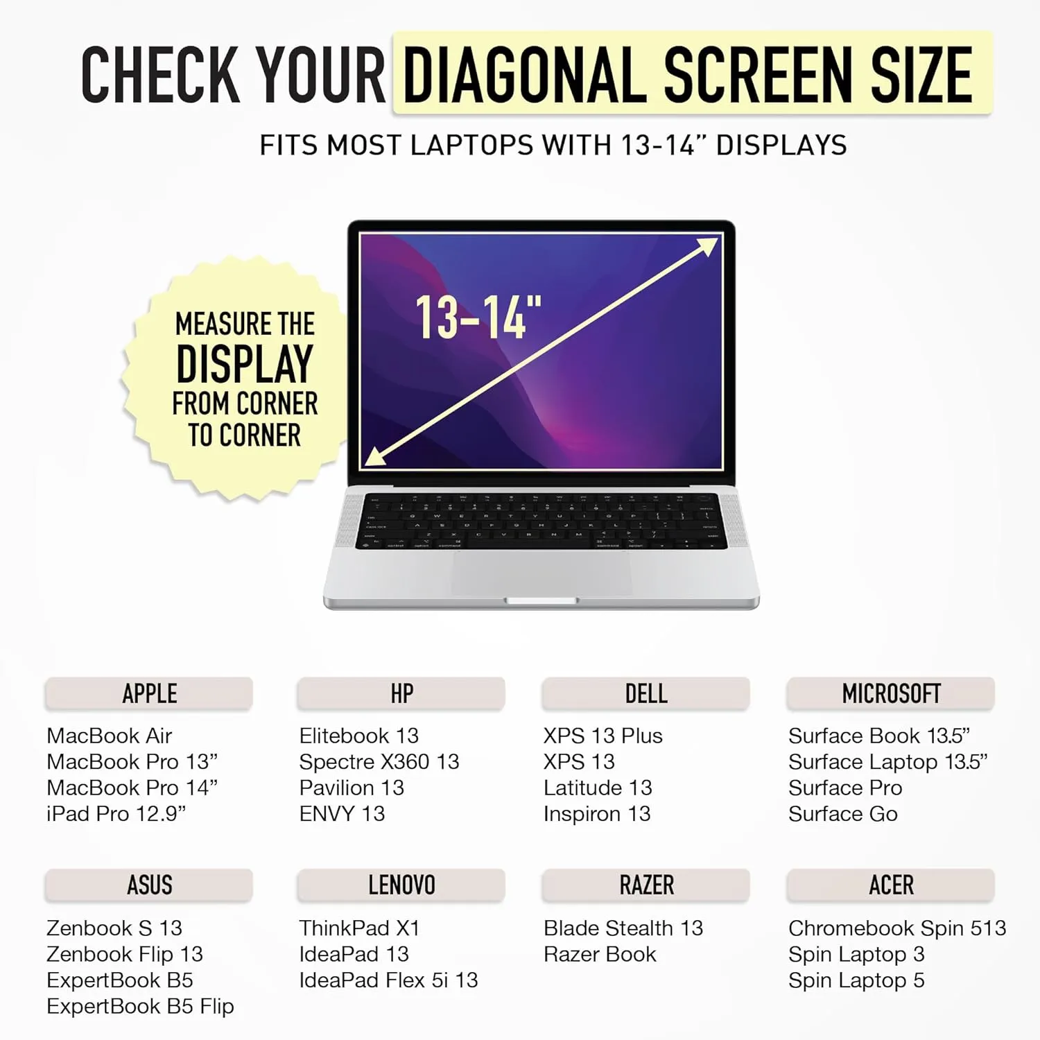 VANDEL - The Original Puffy Laptop Sleeve 13-14 Inch. White Laptop Sleeve for Women. Carrying Case Cover MacBook Pro 14 in, MacBook Air 13 Inch, iPad Pro 12.9, Dell, Asus, HP