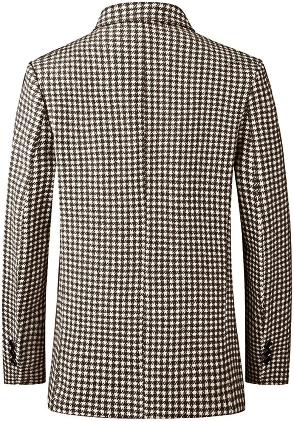 Wankang Mens Clasic Fit Plaid Suit Jacket One Button Daily Blazer Sport Coat for Men Casual Business Lightweight Balzers