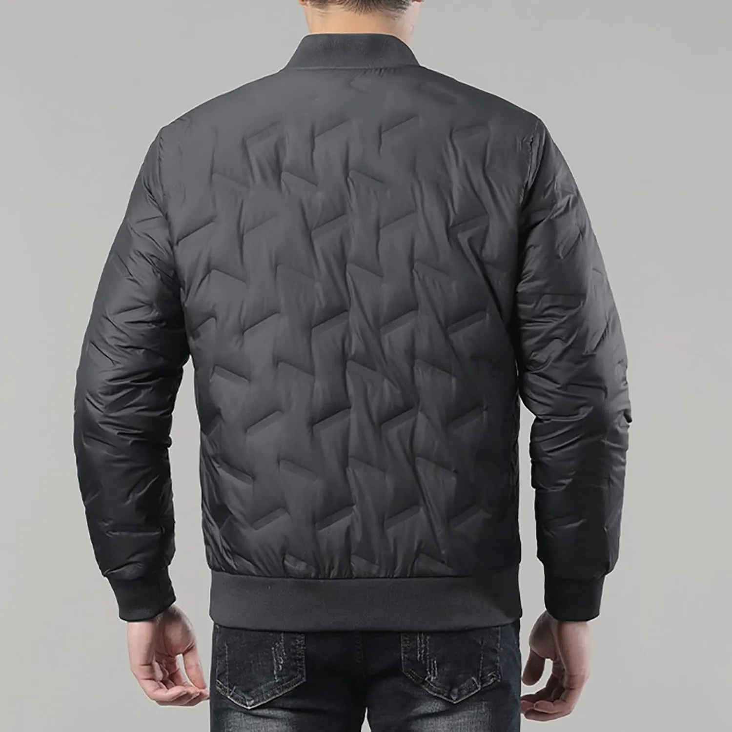 Warm Water Resistant Puffy Hooded Casual Loose Stand Up Collar Jacket with Removable Hood Packable Puffer Jacket