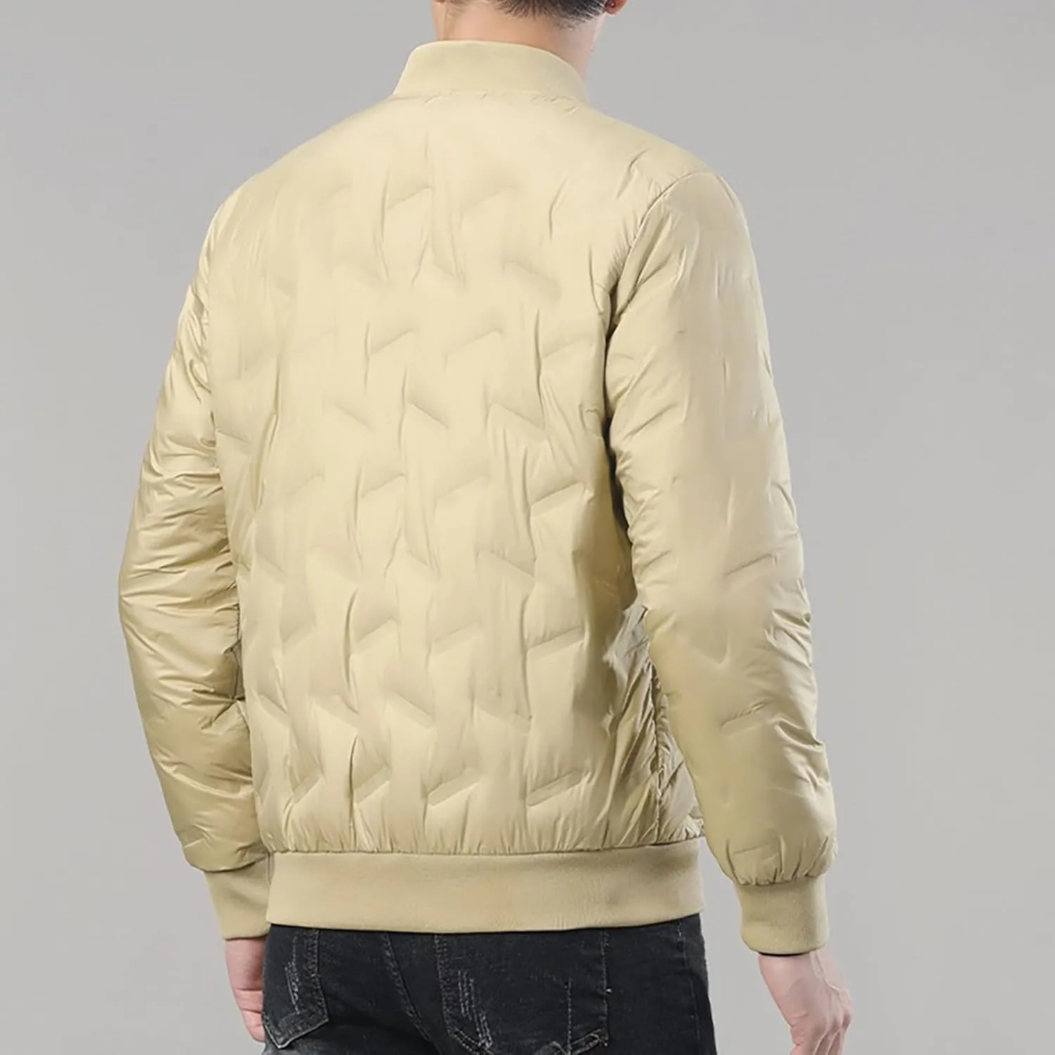Warm Water Resistant Puffy Hooded Casual Loose Stand Up Collar Jacket with Removable Hood Packable Puffer Jacket