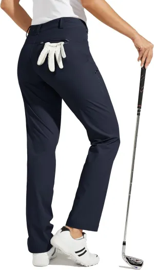 Willit Women's Golf Pants Hiking Pants Quick Dry Lightweight Outdoor Casual Pants with Pockets Water Resistant