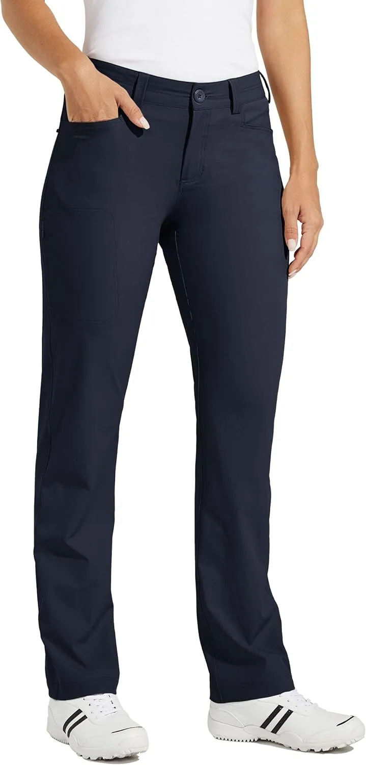 Willit Women's Golf Pants Hiking Pants Quick Dry Lightweight Outdoor Casual Pants with Pockets Water Resistant