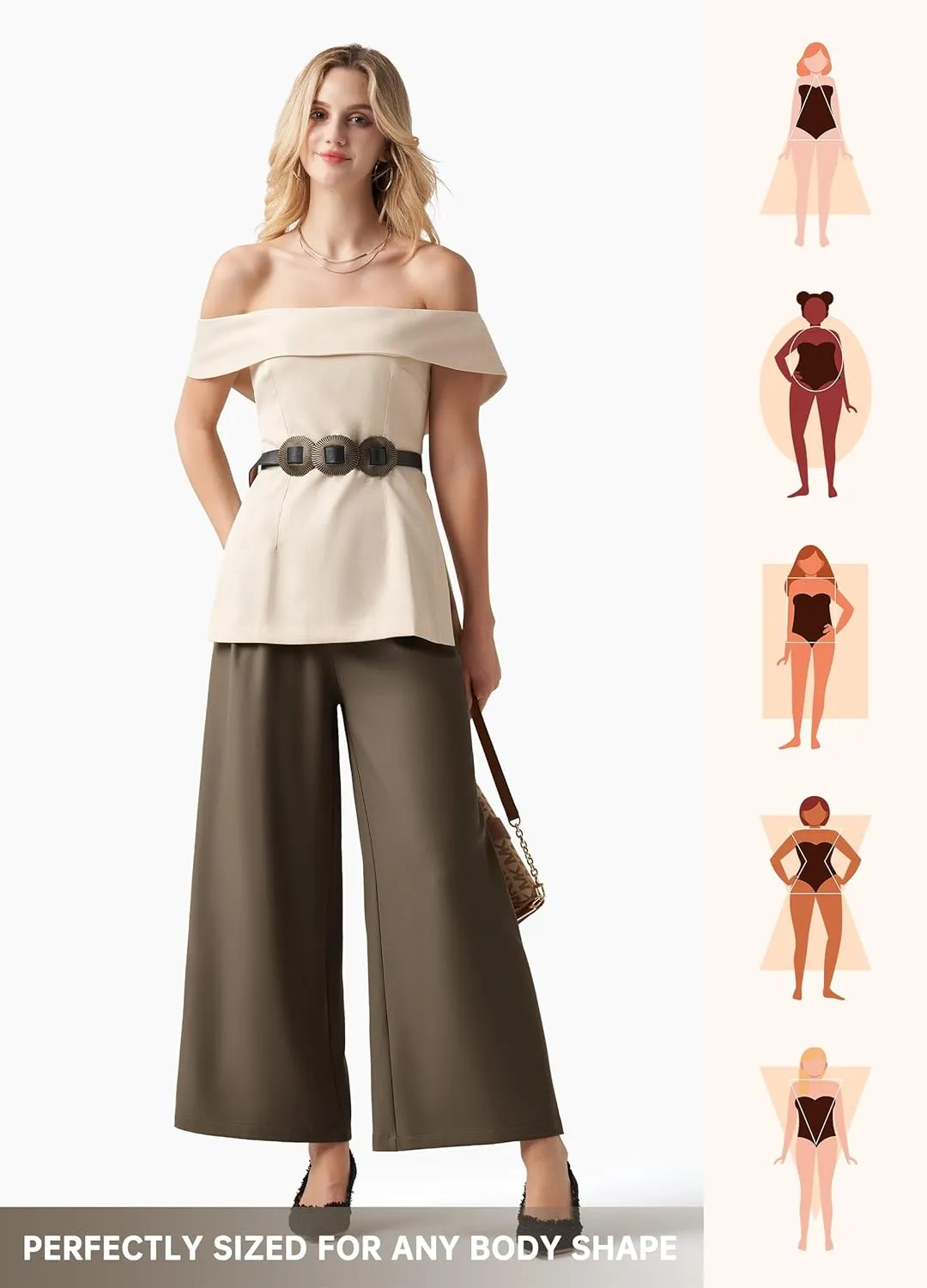 Willit Women's Wide Leg Pants Work Dress Pants Casual Palazzo Pants High Waisted Business Office Slacks 25"/27"/29"