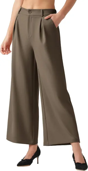 Willit Women's Wide Leg Pants Work Dress Pants Casual Palazzo Pants High Waisted Business Office Slacks 25"/27"/29"