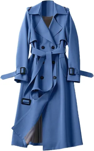 Windproof Classic Hooded Coat Outwear Womens Elegant Windbreaker Wild Winter Women'S Womens Oversized Long Trench