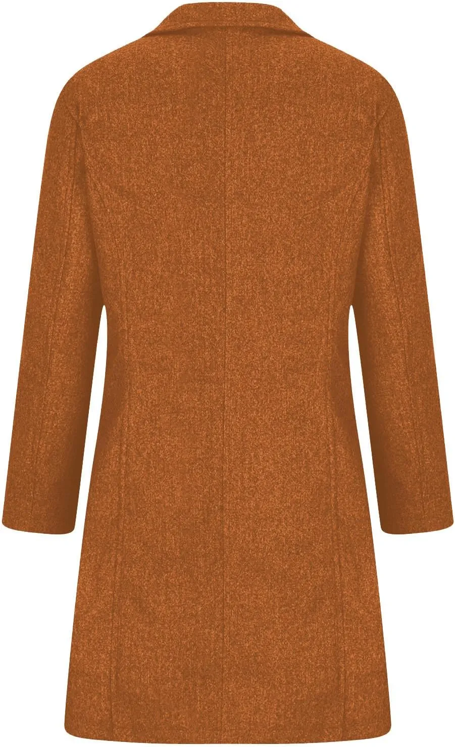 Winter Coats For Women Wool Blend Coat Fashion Button Lapel Solid Color Peacoat Fall Casual Going Out Long Overcoat