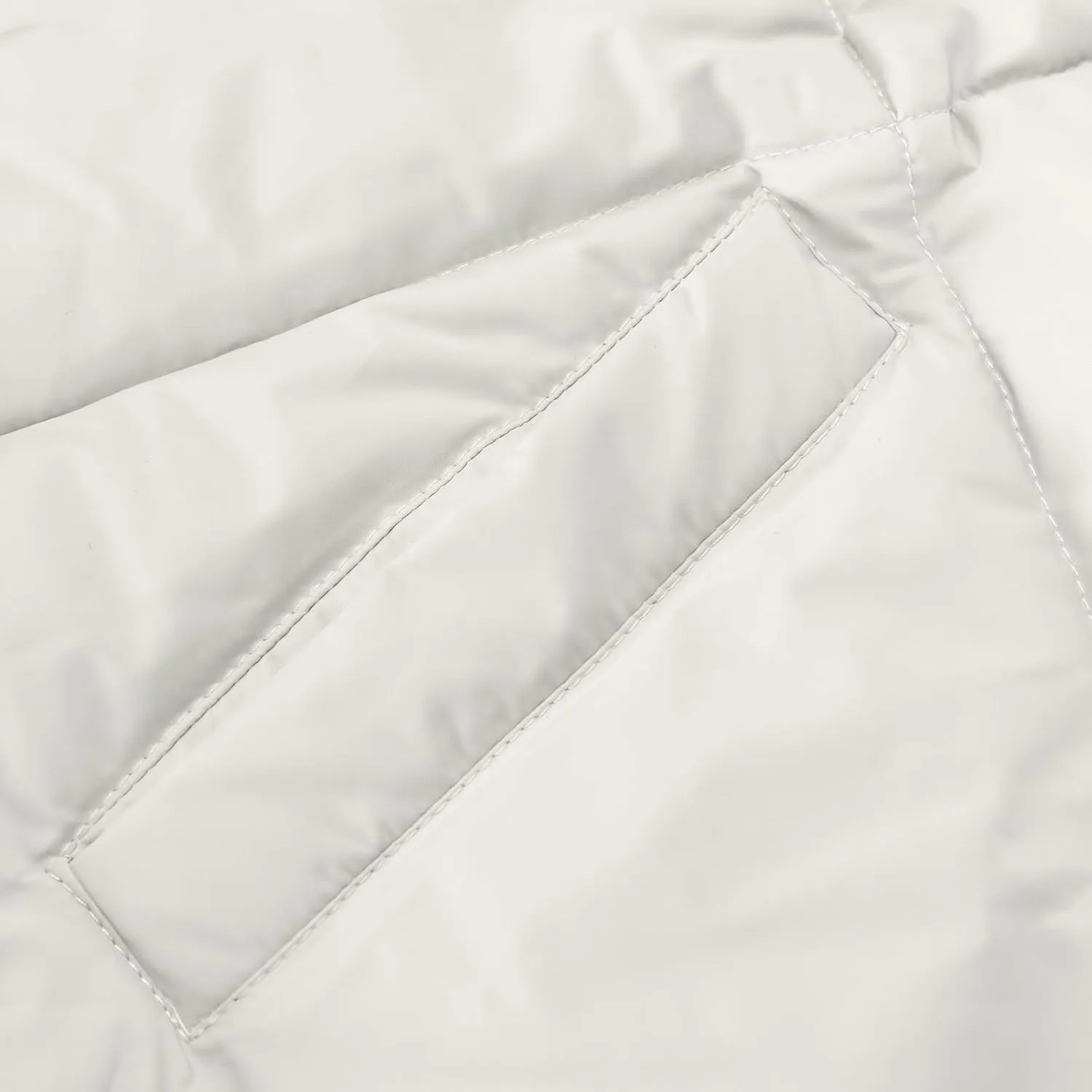 Winter Puffer Coats for Women Full Zipper Cotton-Padded Jacket Button Long Sleeve Pockets Warm Quilted Outerwear