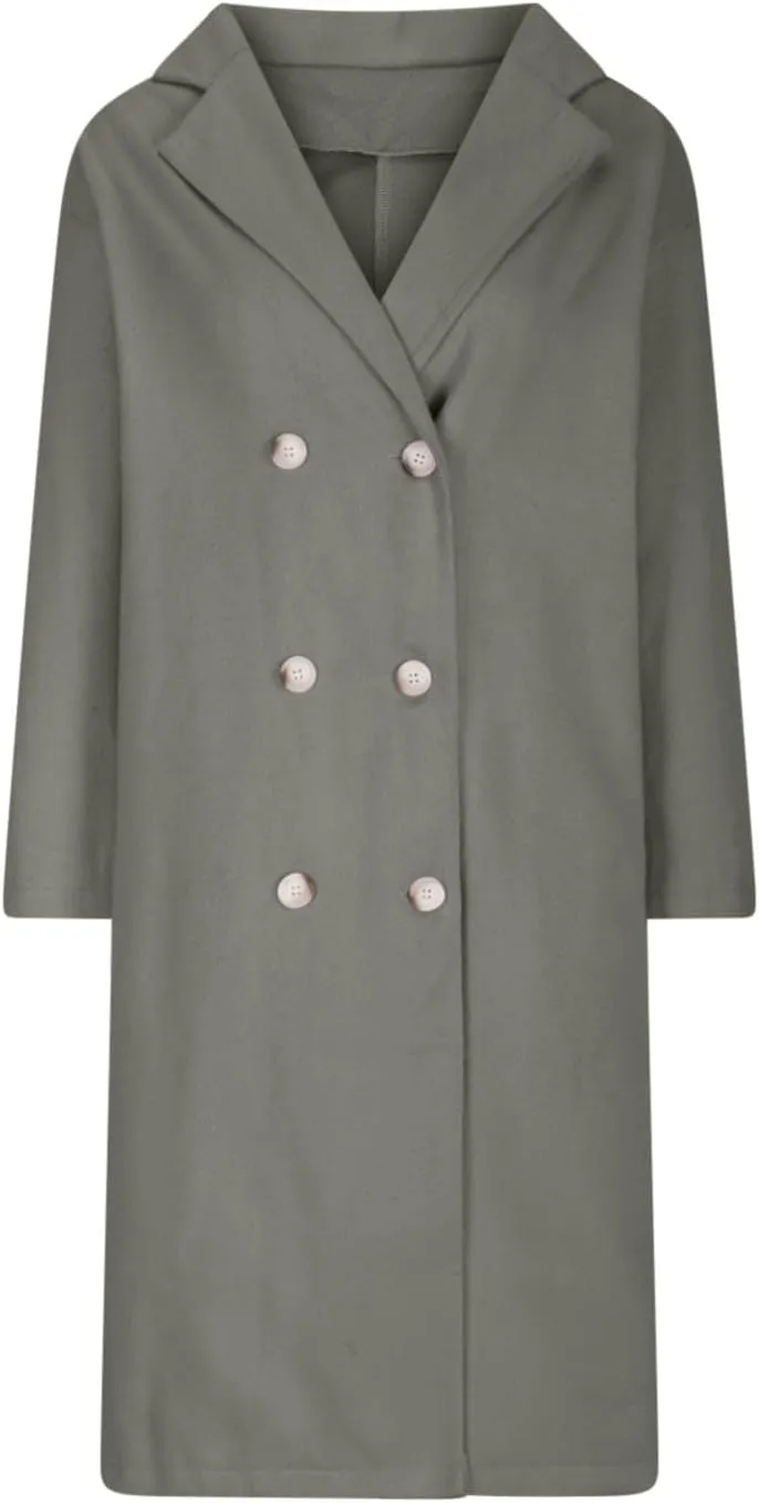 Winter Trench Coats for Women Double Breasted Thick Long Wool Coat Notch Lapel Overcoats Slim Pea Jacket With Belts