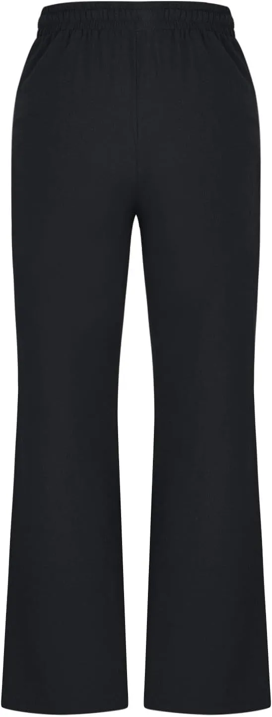 Women Cotton Linen Flare Pants Summer Drawstring Bootcut Trousers Boho Beach Lightweight Slacks Ladies Travel Clothes
