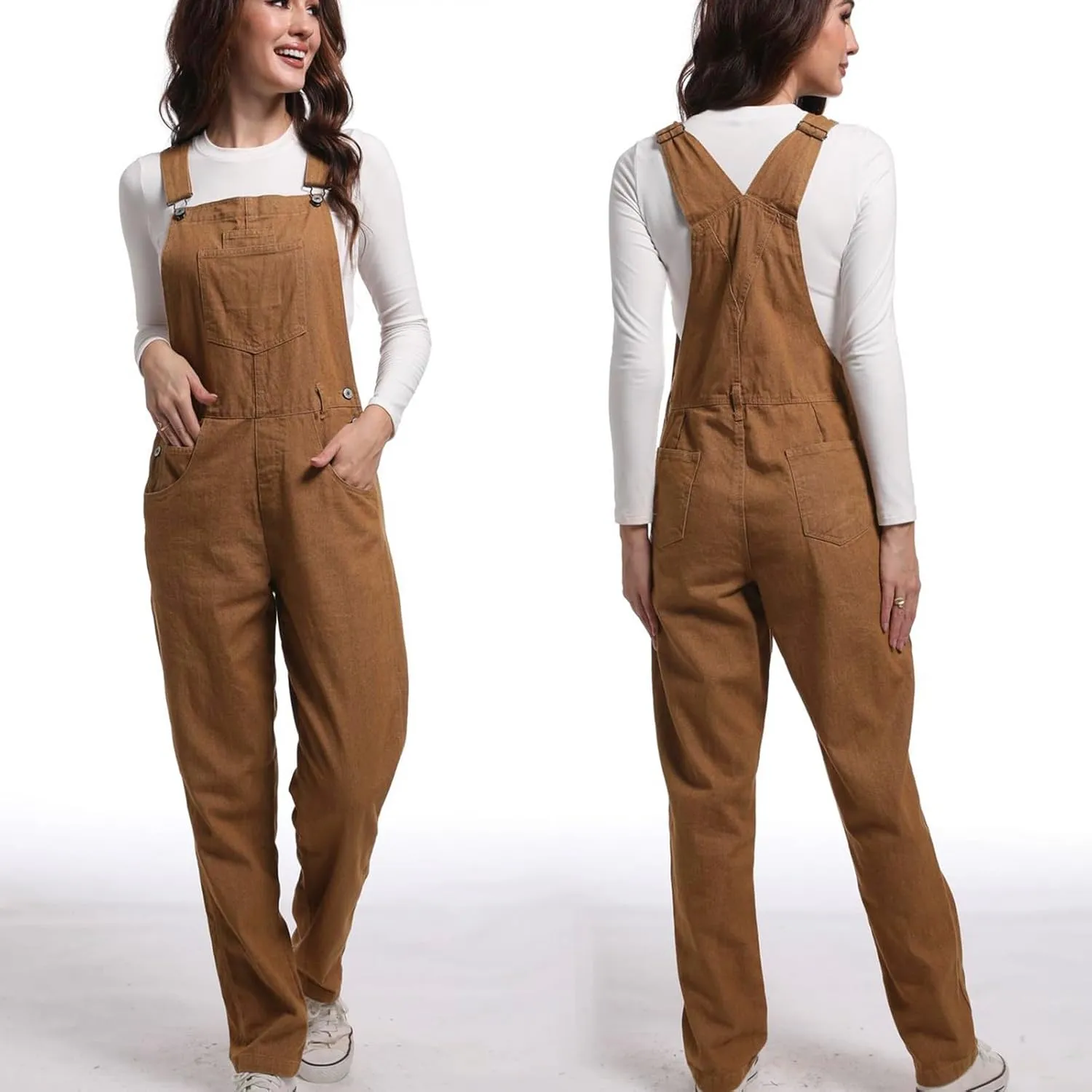 Women Denim Overalls Jean Bib 90s Retro Dungaree Ladies Loose Fit Fashion Cotton Casual Relaxed Jumpsuit