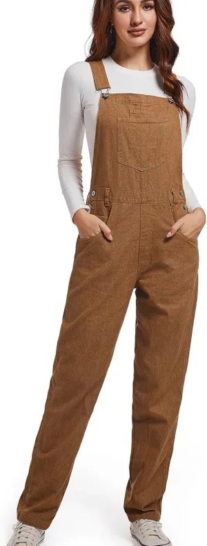 Women Denim Overalls Jean Bib 90s Retro Dungaree Ladies Loose Fit Fashion Cotton Casual Relaxed Jumpsuit