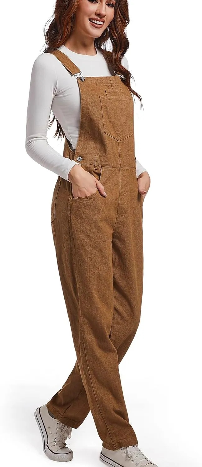 Women Denim Overalls Jean Bib 90s Retro Dungaree Ladies Loose Fit Fashion Cotton Casual Relaxed Jumpsuit