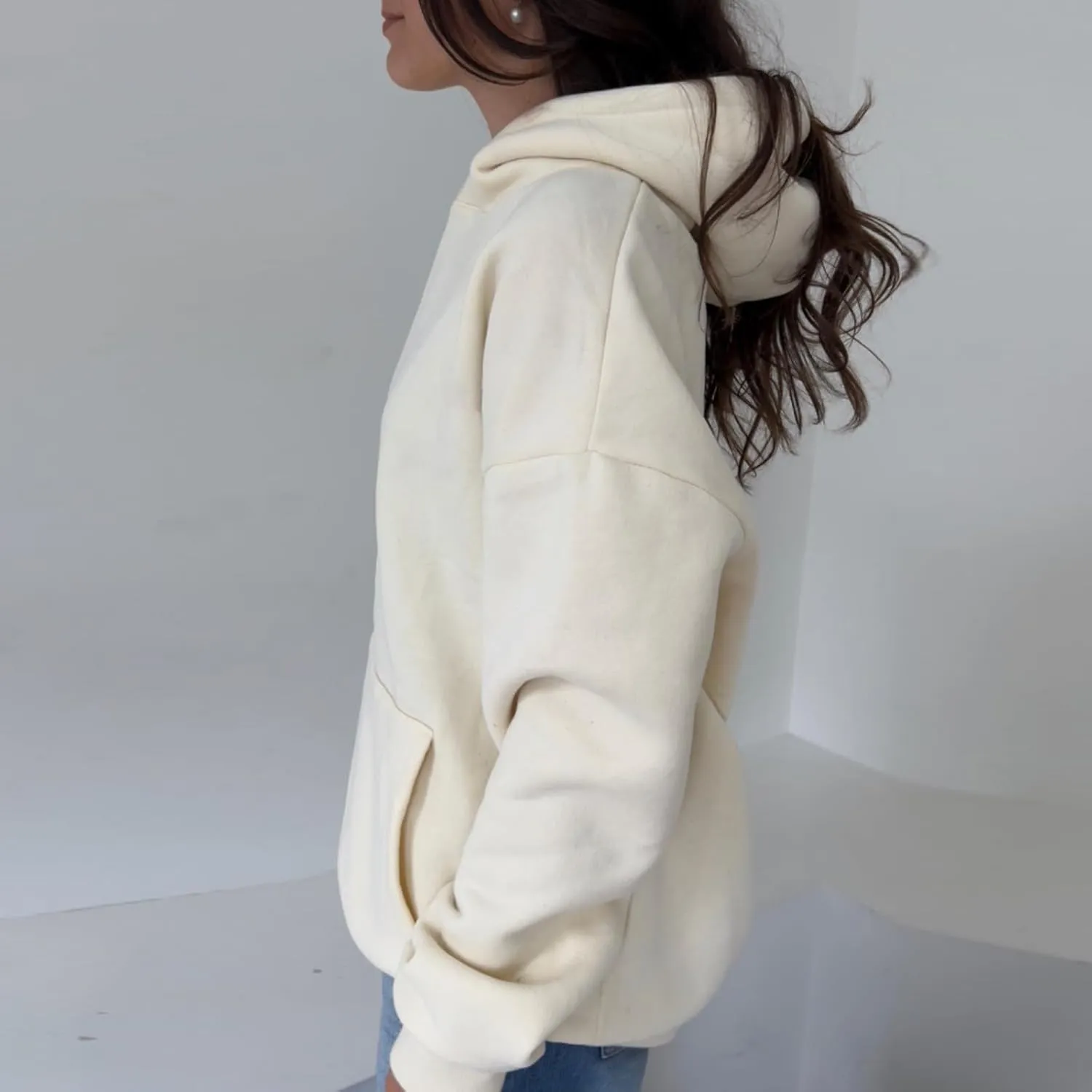 Women Graphic Star Oversized Hoodie Long Sleeve Casual Loose Fall Aesthetic Hooded Sweatshirt with Pocket Streetwear