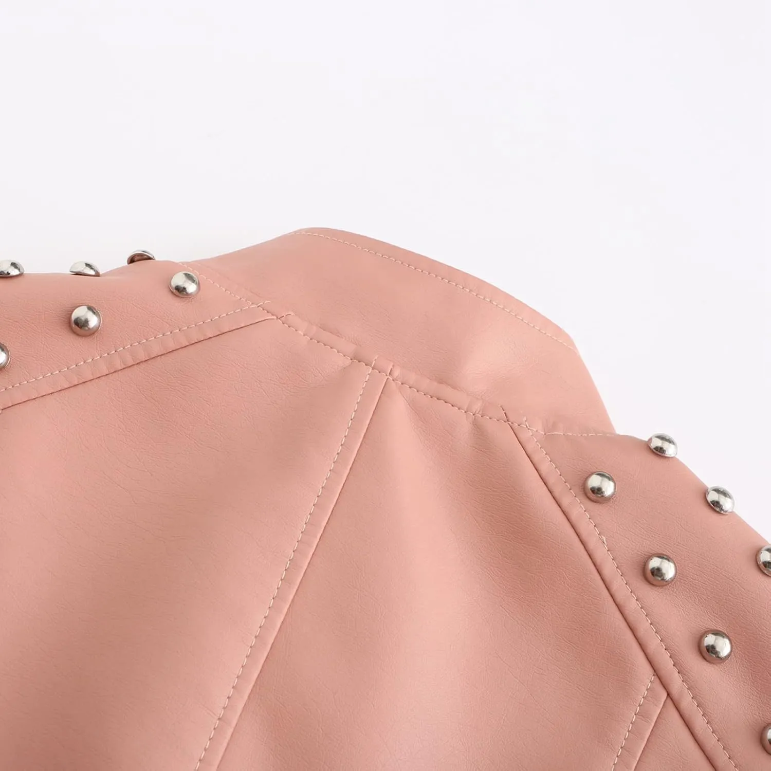 Women Leather Jacket Faux Motorcycle Coat Short Lightweight Pleather Crop Coat Fashion ZIpper Fleece Cardigan Womens Coat